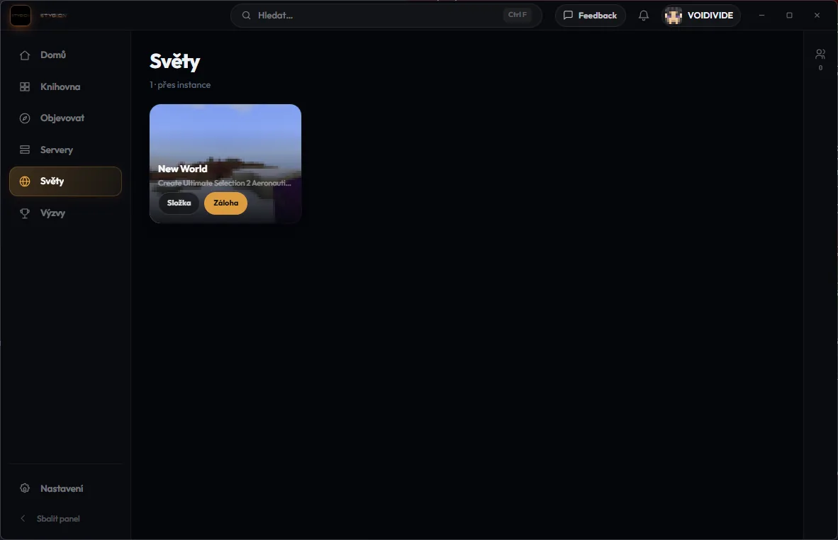 The list of singleplayer worlds